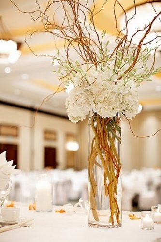 curly willow branch wedding