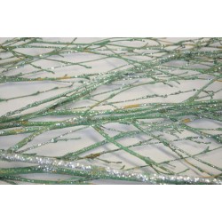 Dried Deco Branch - Green Glittered 3-4ft