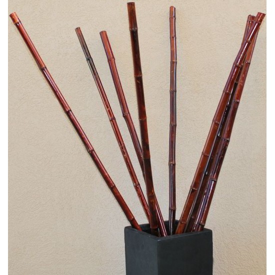 Thick Decorative Bamboo - Mahogany color