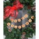 Happy Holidays Wood Round Garland or Wreath Decoration