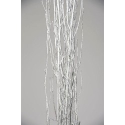 Silver Glittered Birch Branches