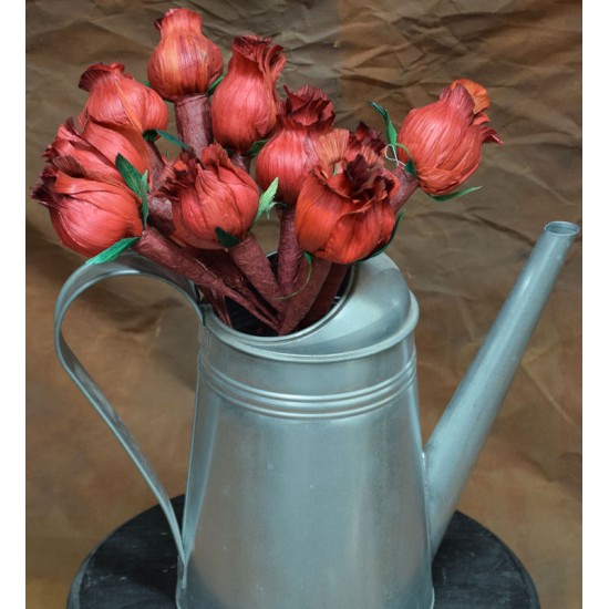 Red Corn Husk Rose Buds Red Corn Husk Rose Buds