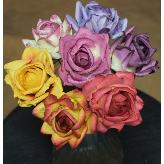 Beautiful Parchment Roses - Wood Roses