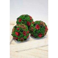 Mini Cedar Rose Ornament Balls