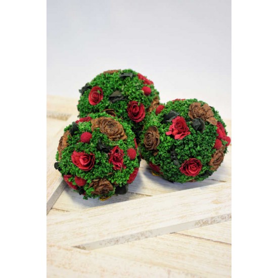 Mini Cedar Rose Ornament Balls Mini Cedar Rose Ornament Balls
