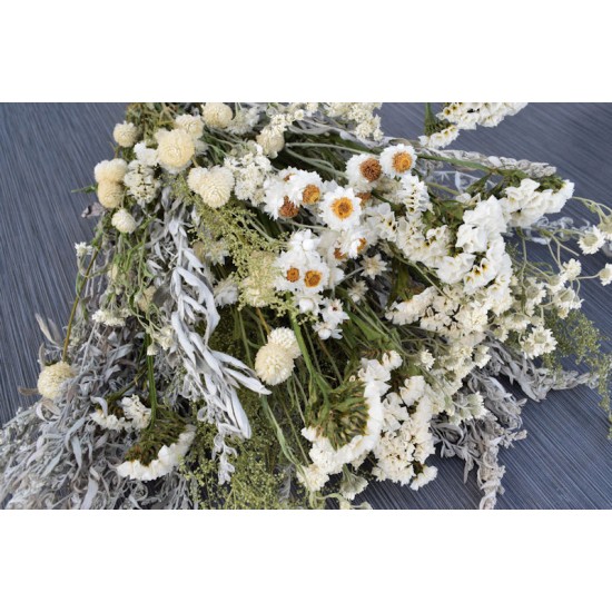 Dried White Garden Flower Bouquet Dried White Garden Flower Bouquet