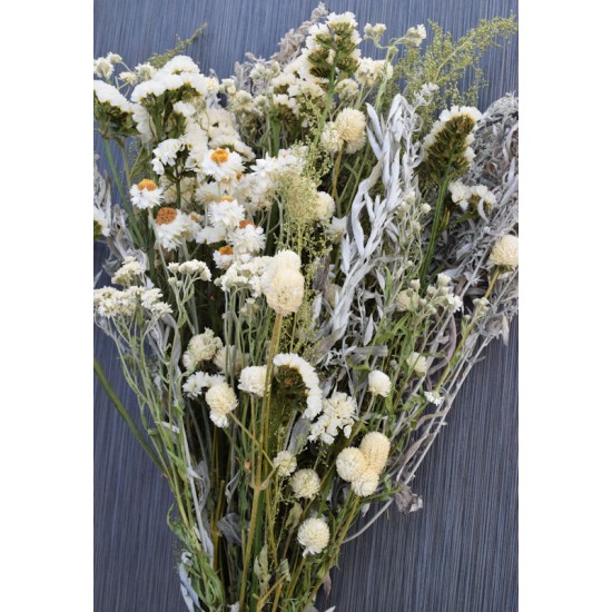 Dried White Garden Flower Bouquet Dried White Garden Flower Bouquet
