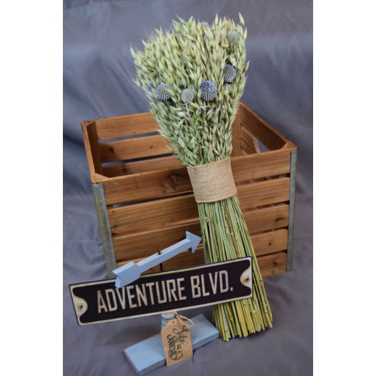 Wild and Free Echinops Oats Bouquet Wild and Free Echinops Oats Bouquet