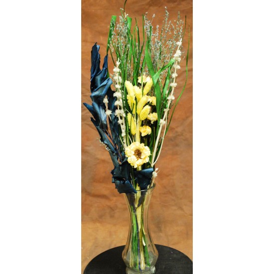 Yellow Green Blue Flower Bouquet