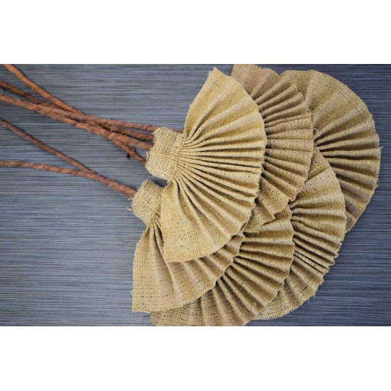 Decorative Burlap Fans - Teddy Fans Decorative Burlap Fans - Teddy Fans