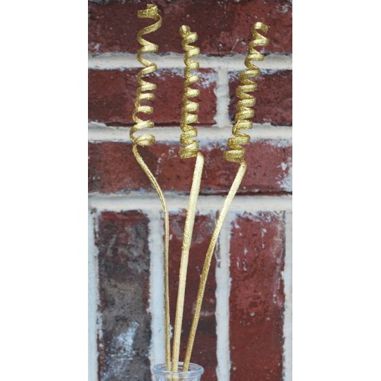 Dried Cane Springs - Gold Painted Dried Cane Springs - Gold Painted
