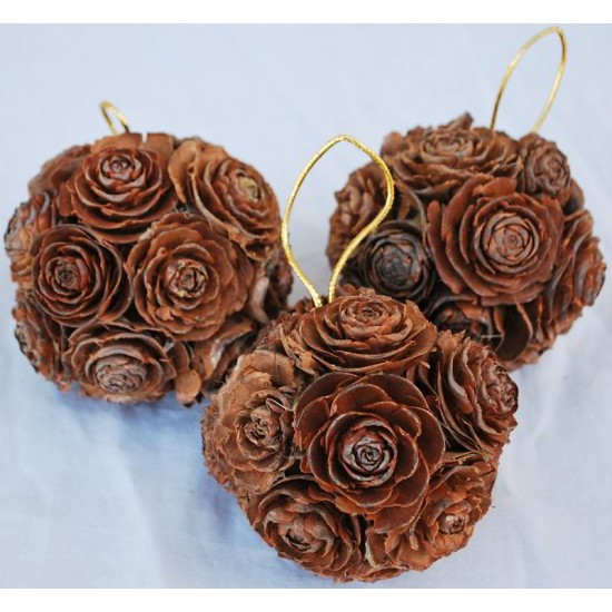Mini Pine Cone Rose Balls