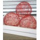 Decorative Wire Balls - 6 inch Red