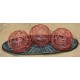 Decorative Wire Balls - 6 inch Red