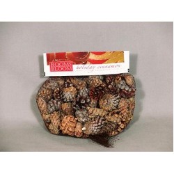 Mini Cinnamon Scented Pine Cones Bag with Cinnamon Sticks