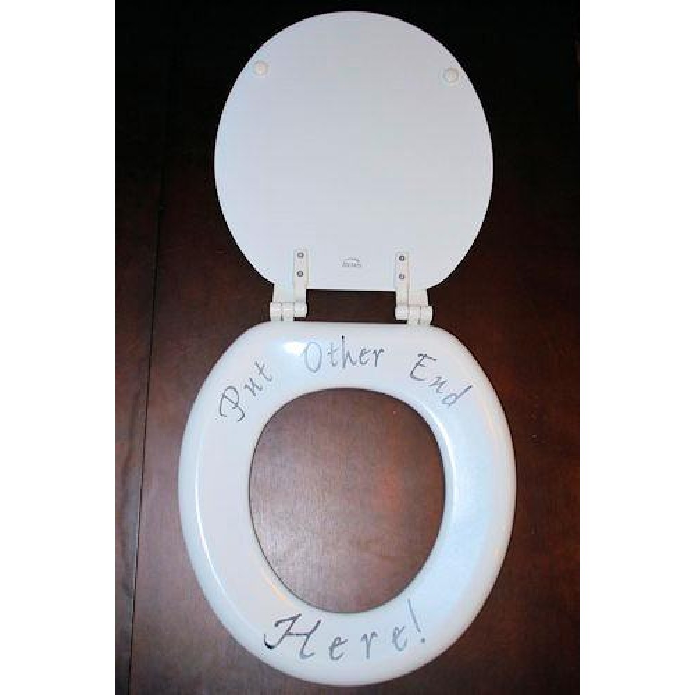 Toilet Seat with Personalized Message birthday gag gifts