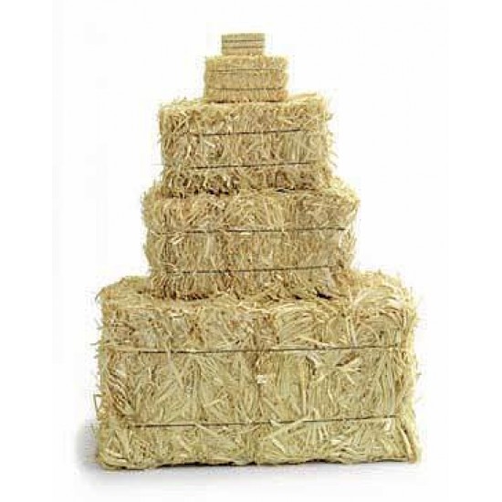 Fall, Harvest 13-inch Decorative Natural Straw Bale, Way to