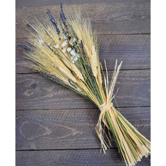 Golden Days of Summer - Wheat and Lavender Bouquet Golden Days of Summer - Wheat and Lavender Bouquet