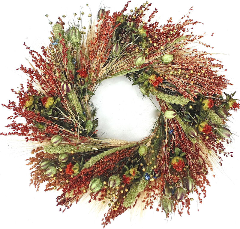 Decorative Wreaths Beautiful Bird Feeder & Decorative Wreath - 22 inch Dried Wreath