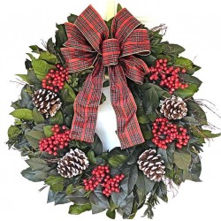 Dried Deck the Halls Wreath