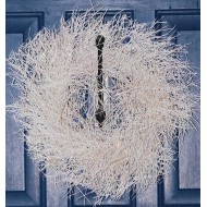 Decorative White Sparkle Twig Wreath