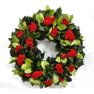 Dried Celosia Flower Wreath