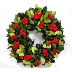 Dried Celosia Flower Wreath