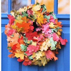 Dried Fall Leaves Wreath