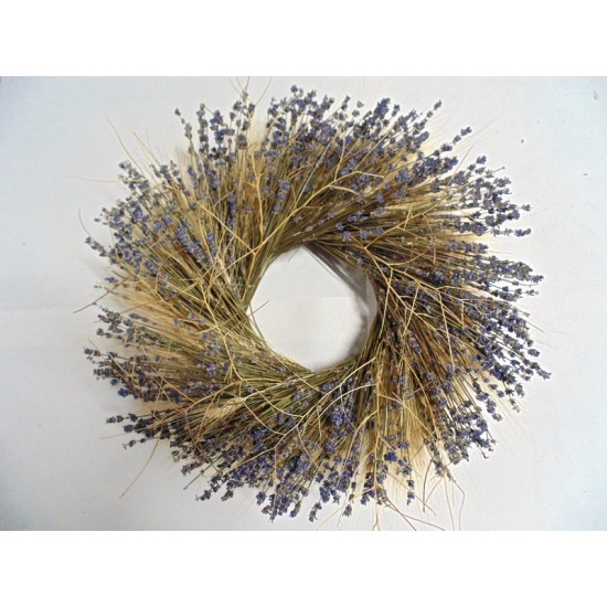 Dried Wheat and Lavender Wreath