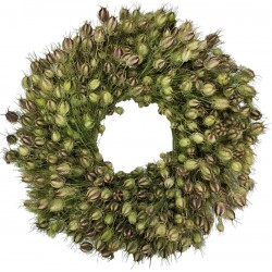 Dried Nigella Flower Wreath - 22 or 30 inch