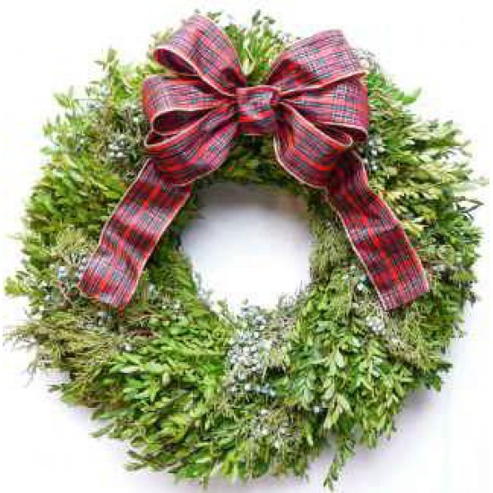 Fresh Juniper/Boxwood Holiday Wreath Fresh Juniper/Boxwood Holiday Wreath
