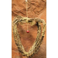 Grape Vine Heart Chandelier - wreath