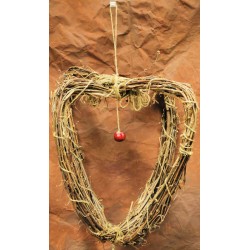 Grape Vine Heart Chandelier - wreath