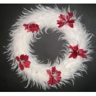 White Hackle Feather Wreath - 15