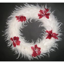 White Hackle Feather Wreath - 15