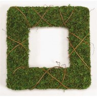 Dried Moss Wreath Set - One 12 & 24 inch Square wreath