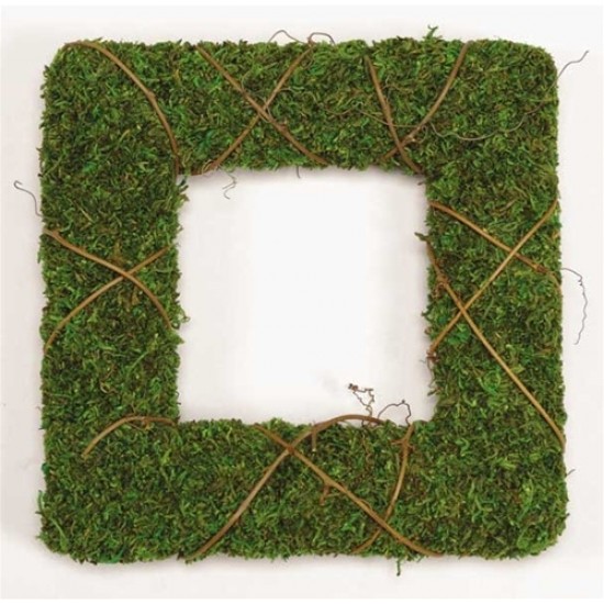 Dried Moss Wreath Set - One 12 & 24 inch Square wreath