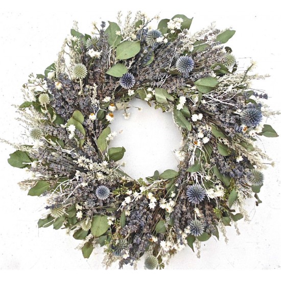 Dried Pastel Flowers Wreath