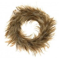 Red Chinchilla Rooster Feather Wreath 18
