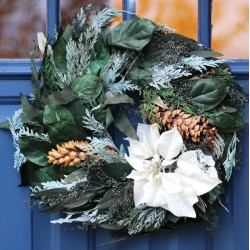 Winter Splendor Poinsettia Wreath